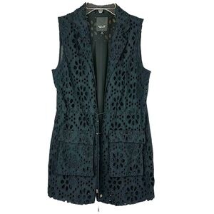 Simply Vera Vera Wang eyelet cardigan pull tie Size XS